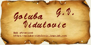 Goluba Vidulović vizit kartica